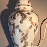 Fine porcelain lamp gilded with gold by Laure Selignac, Paris.