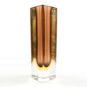 Sommerso mid-century modern vase, glass, designed by F. Poli, Italy, 1950s