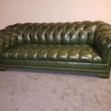 Chesterfield 3-seater dark green sofa