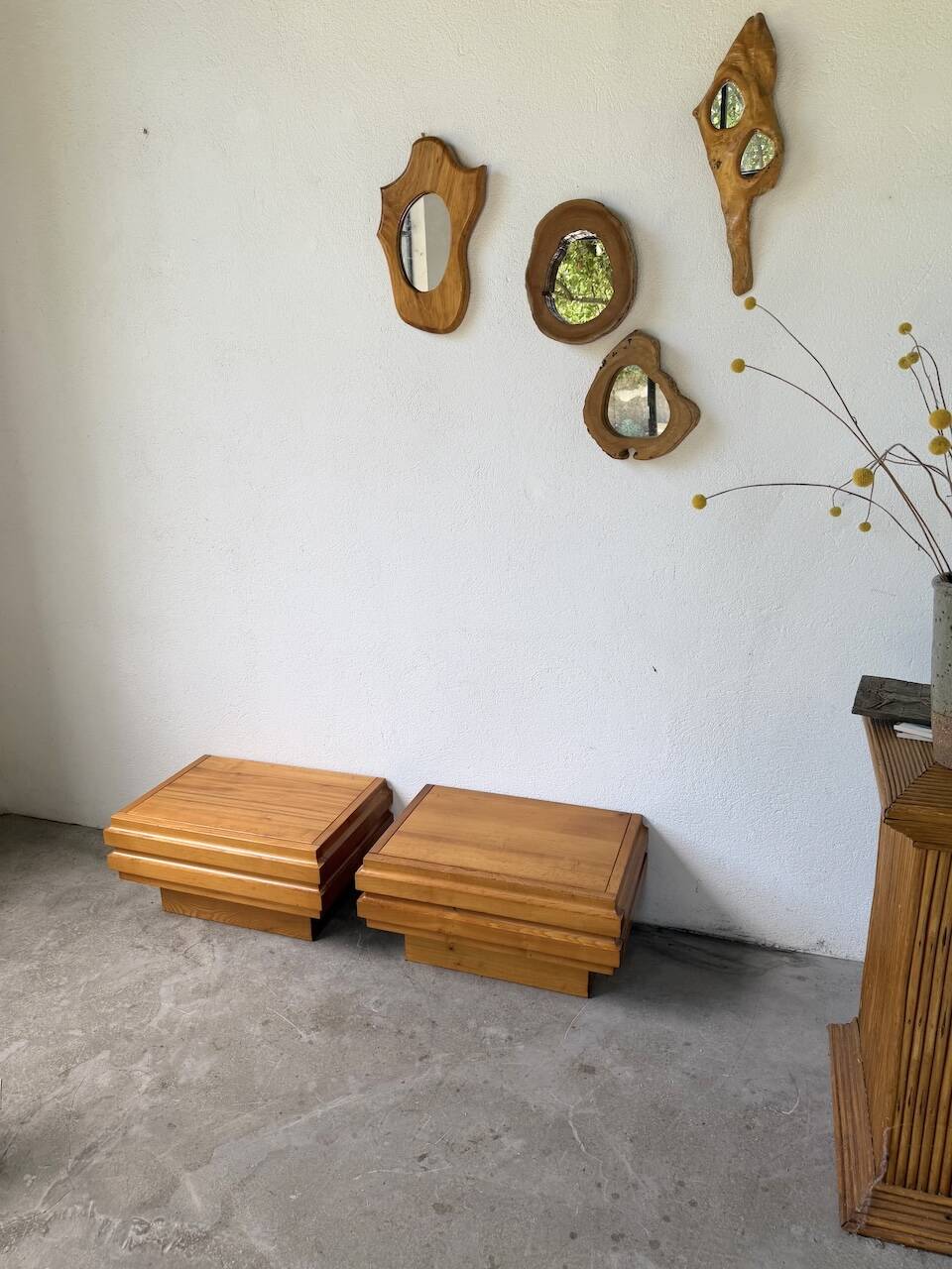 Paire de chevets en orme Maison Regain