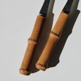 Vintage bamboo salad cutlery