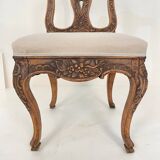 18th-Century German Baroque Chair in Carved Walnut, 1740s