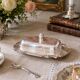 Antique Silver Butter Dish With Crystal Liner & Spoon, Elegant Vintage Tableware