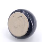 Midnight blue ceramic ball vase, 1970s