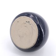 Midnight blue ceramic ball vase, 1970s