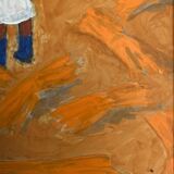 Vintage Oil Painting Harvesting Landscape  by Svan Grandin (1906- 1982)