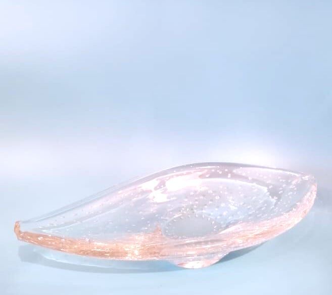 Empty pocket Kosta Boda around 1970 glass bubbled Sweden