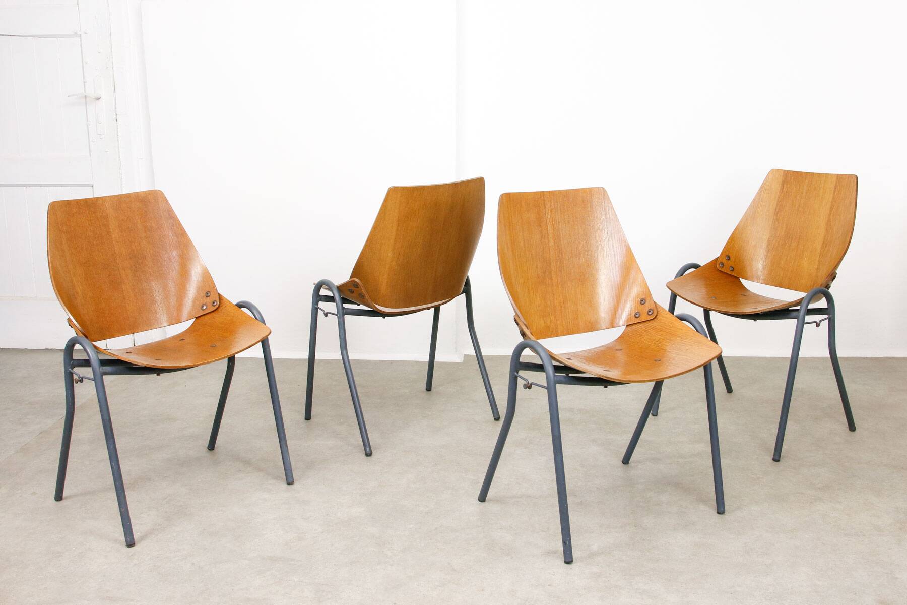 Linking Shell Chairs by Niko Kralj for Stol Kamnik, 1970s