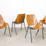 Linking Shell Chairs by Niko Kralj for Stol Kamnik, 1970s