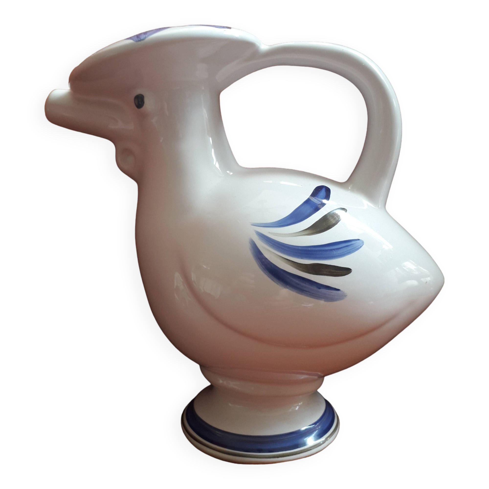 Vintage zoomorphic ceramic vase from Biot