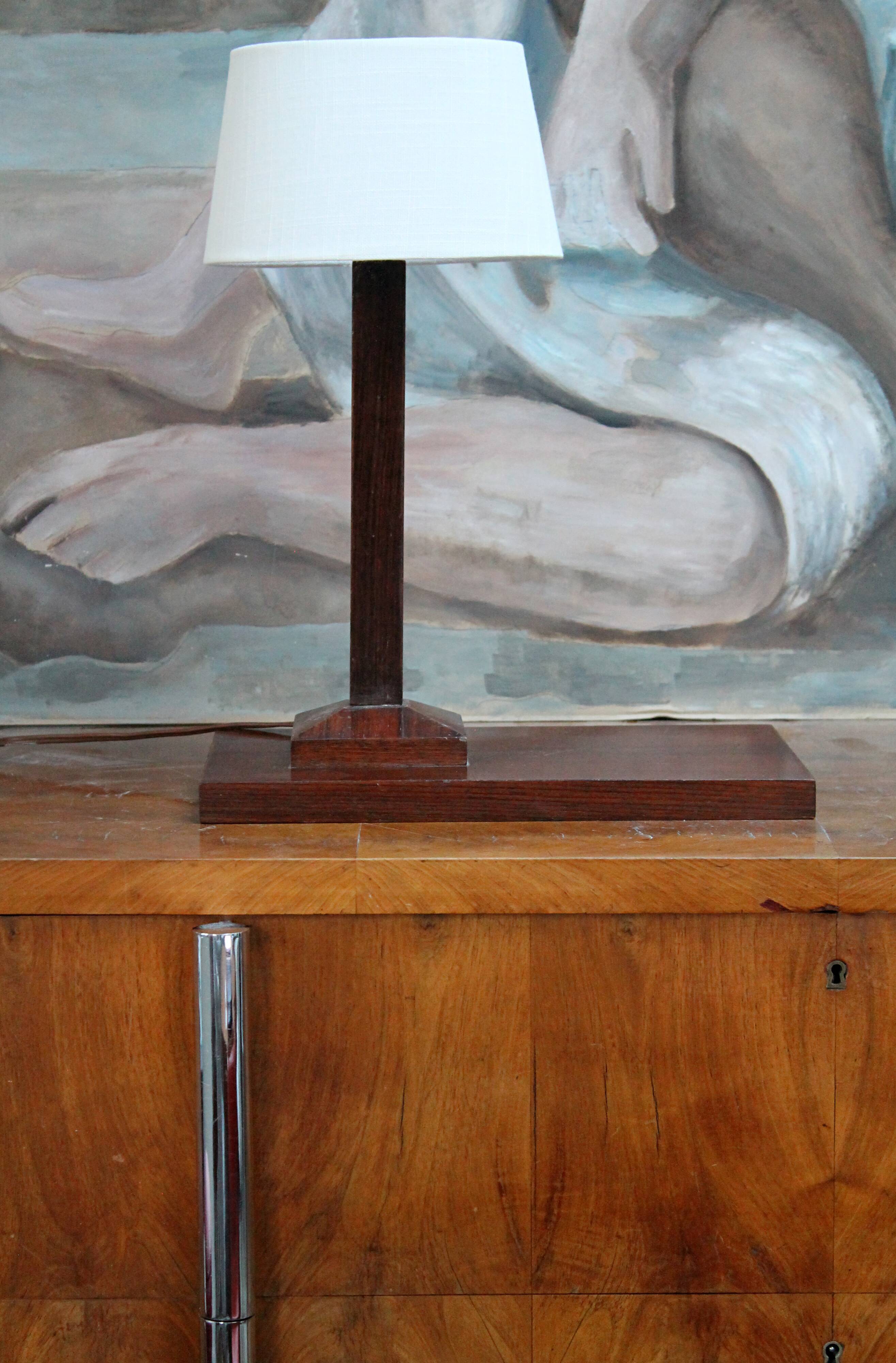 Art-deco lamp in rosewood