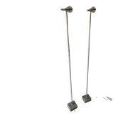 Paire de lampadaires Herstal acier chromé