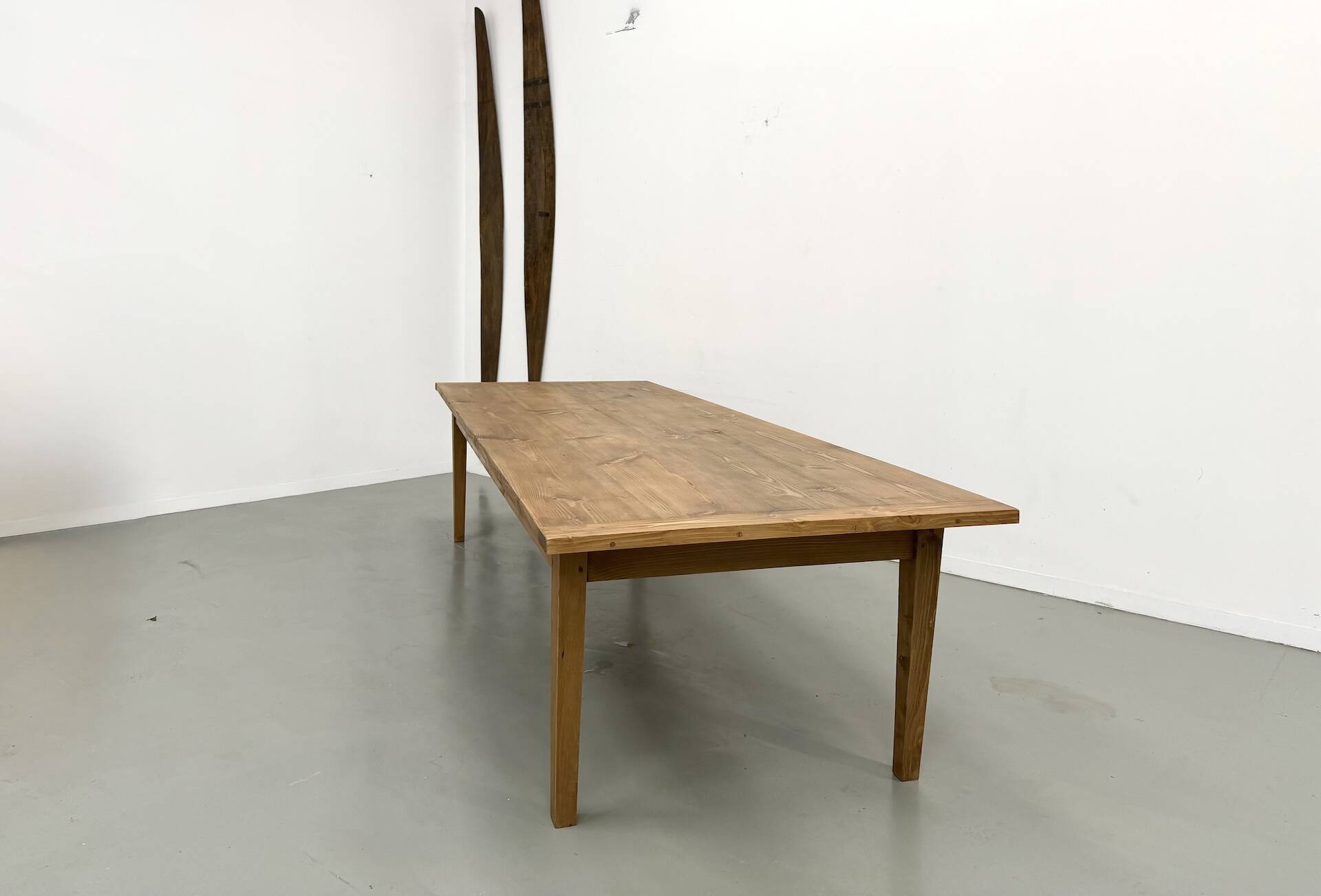 Monumental XXL Pine Farmhouse Table (3.20m) – 1970s