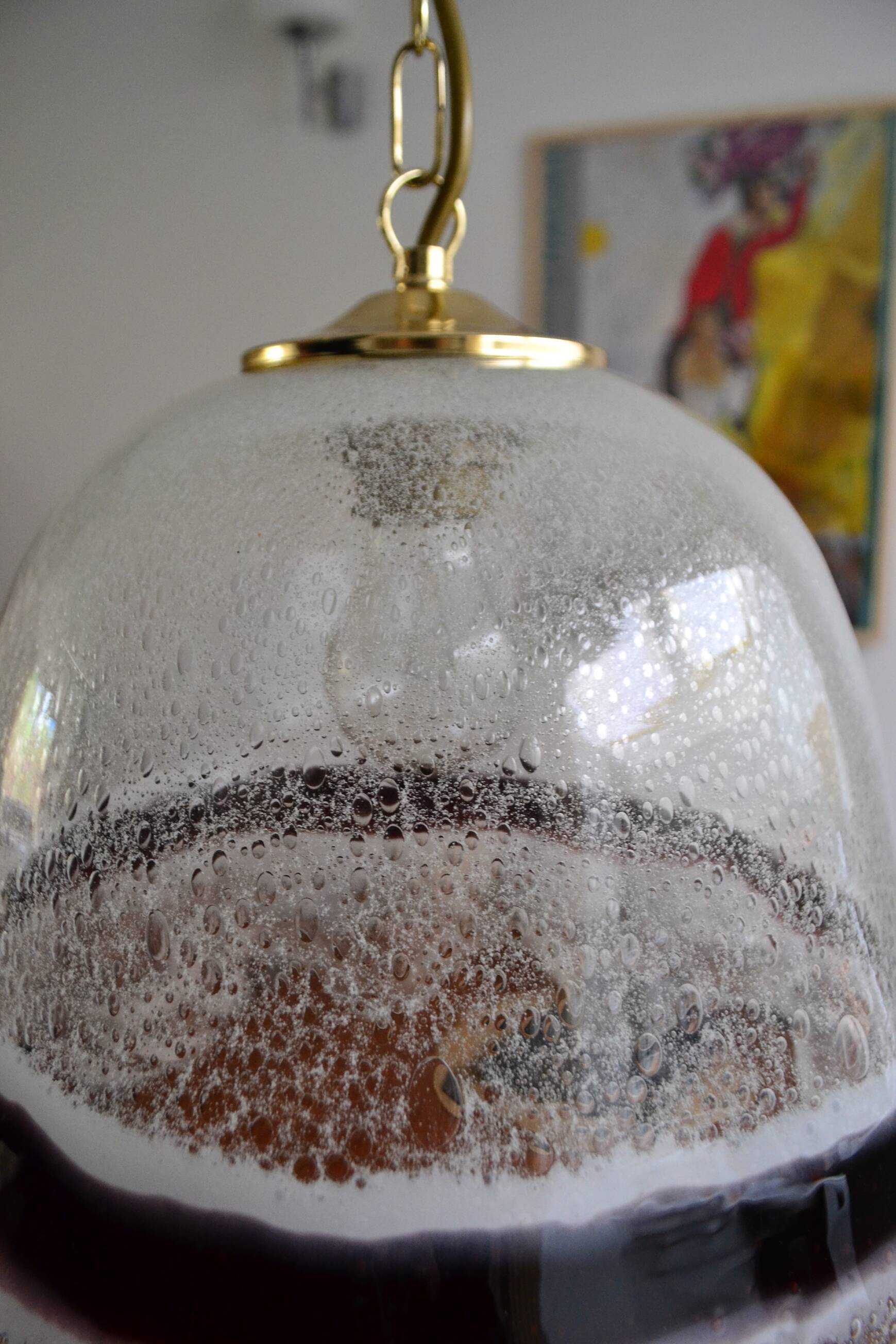 Murano glass suspension Fazzoletto, Italy, 1970s