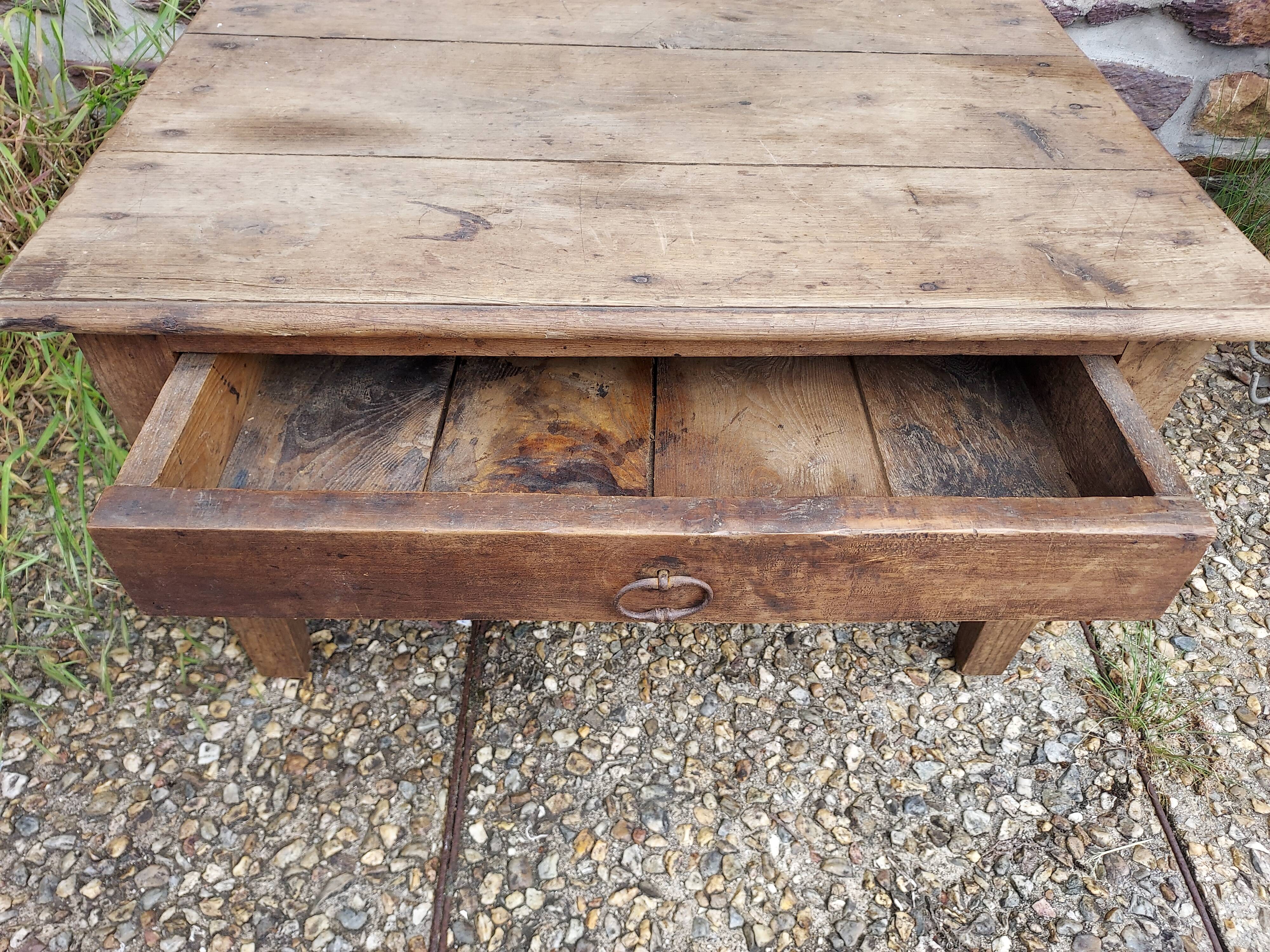 Antique oak coffee table