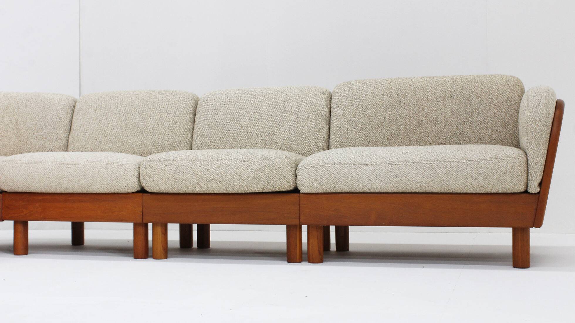 Vintage Danish mid-century corner sofa solid teak by Olsen Laursen 1960s
