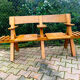 Designer bench in solid oak