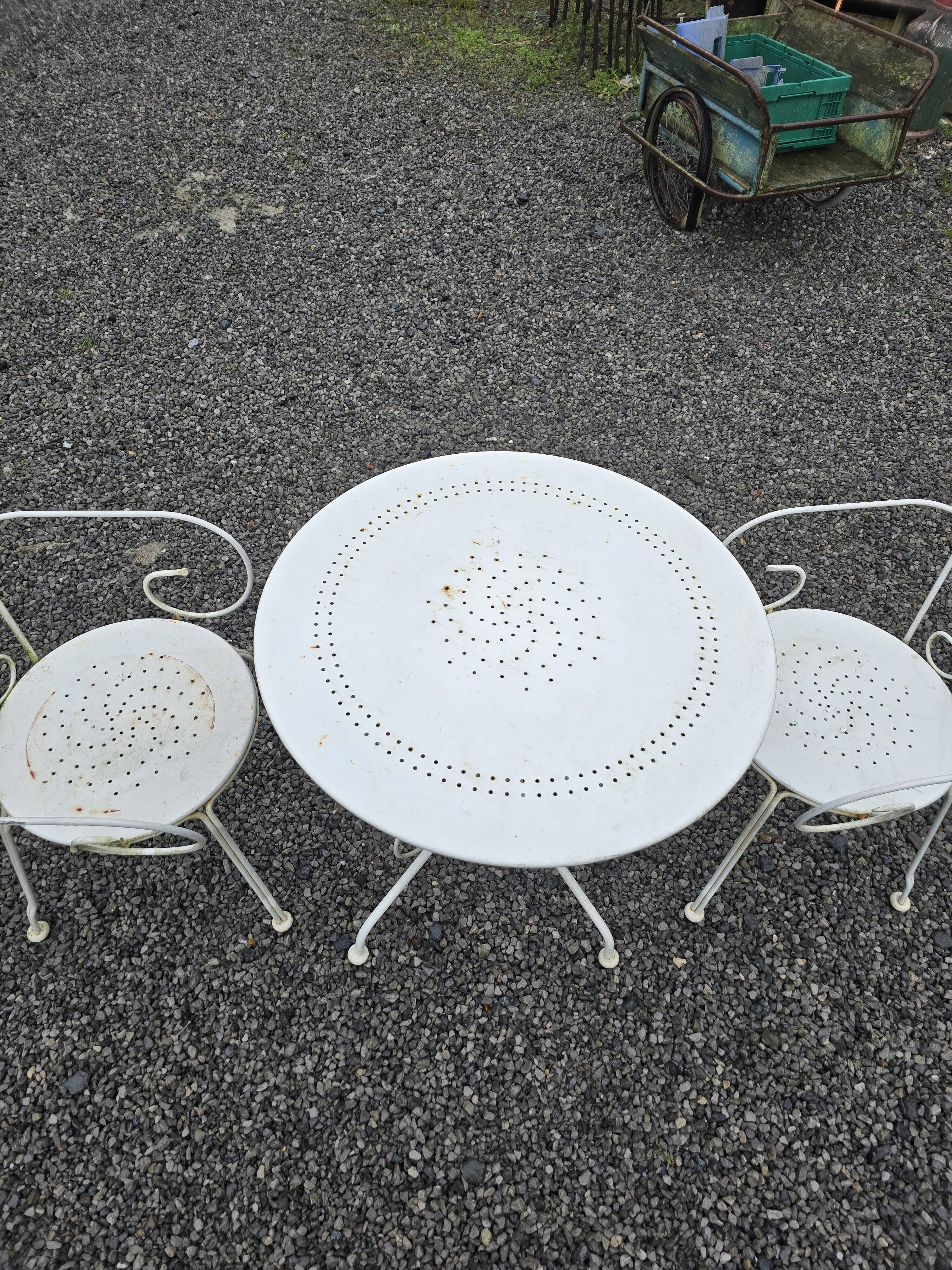 Wrought iron garden furniture