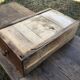 Antique Louis XV paneled table with 3 front drawers in solid cherry wood