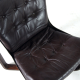 Vintage retro leather Falcon chair by Sigurd Ressell