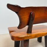 Brutalist bench and armchair set