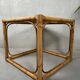 Vintage side table – bamboo and glass