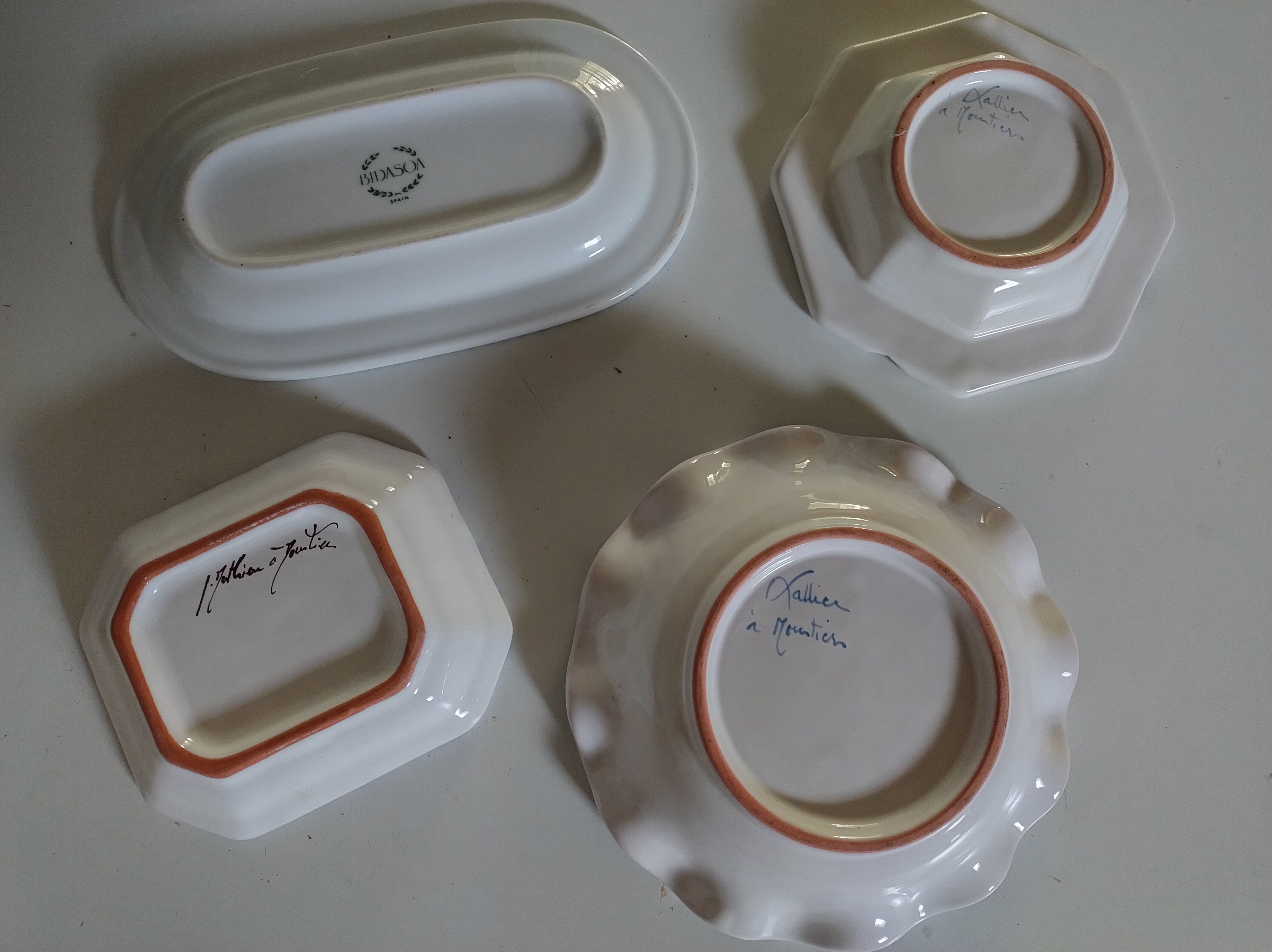 Set of Moustiers ceramics