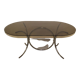 Smoked glass and chrome table circa 1970