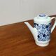 Teapot or coffee pot in German ceramic from the mid-century, Hamburg Form 20 series decor Blumenspiel by Lieselotte Kantner for Melitta, 1960s.
