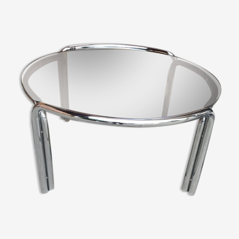 Mid-Century Chrome Tubular Coffee Table, 1960s