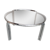 Table basse tubulaire chromée du milieu du siècle, années 1960