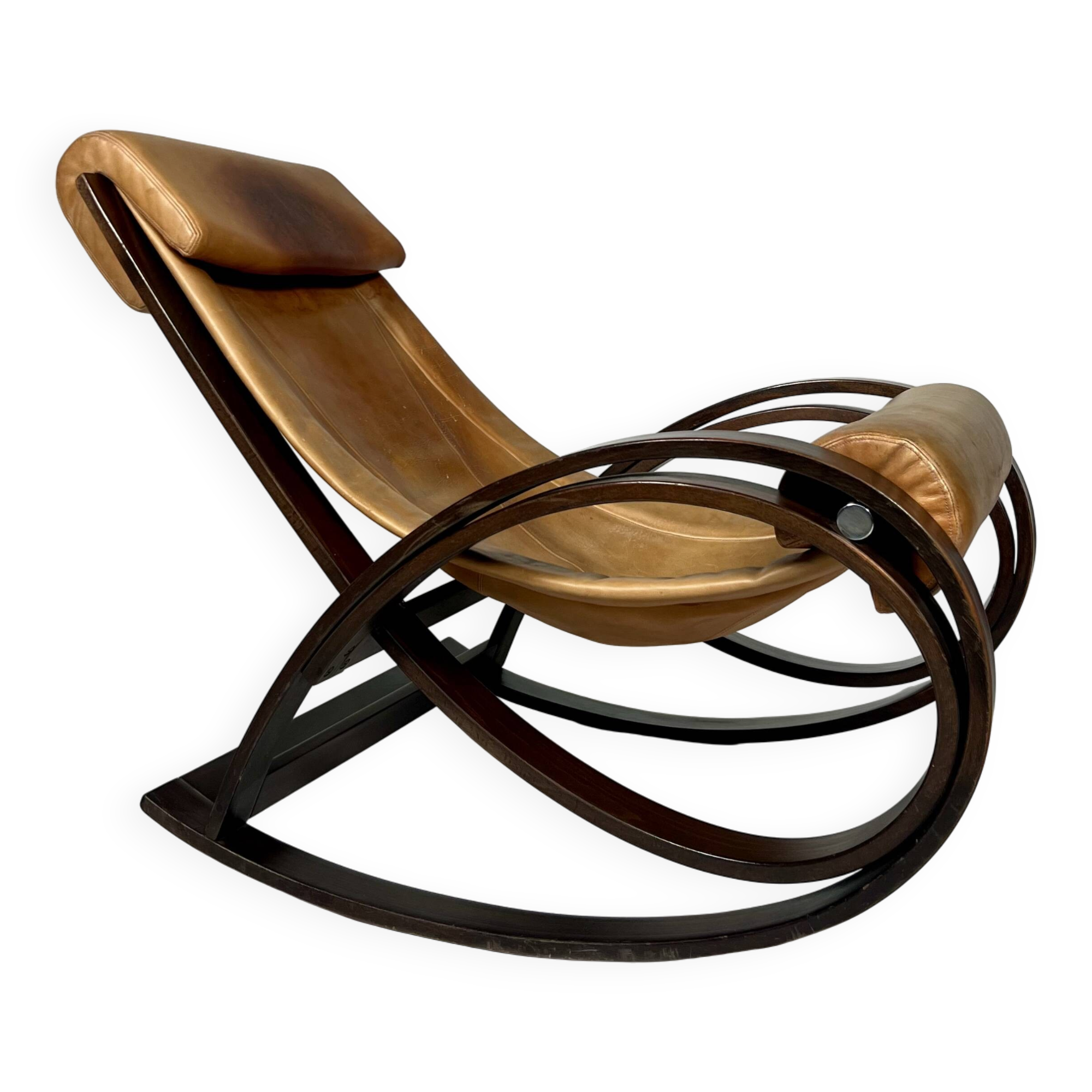 Sgarsul Rocking Chair By aGe Aulenti For Poltronova, Italy, 1960s