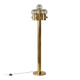 Vintage Mid-Century Scandinavian Modern Sculptural Gold Floor Lamp