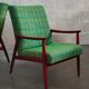 Pair of green armchairs by Jiri Jiroutek for Interier Praha 1960