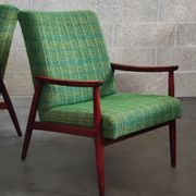 Pair of green armchairs by Jiri Jiroutek for Interier Praha 1960