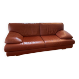 Rochebobois 3-seat leather sofa pulpelo model