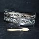 Empire salt shaker in silver metal ALPACA Saleron Napoléon III shuttle laurel frieze