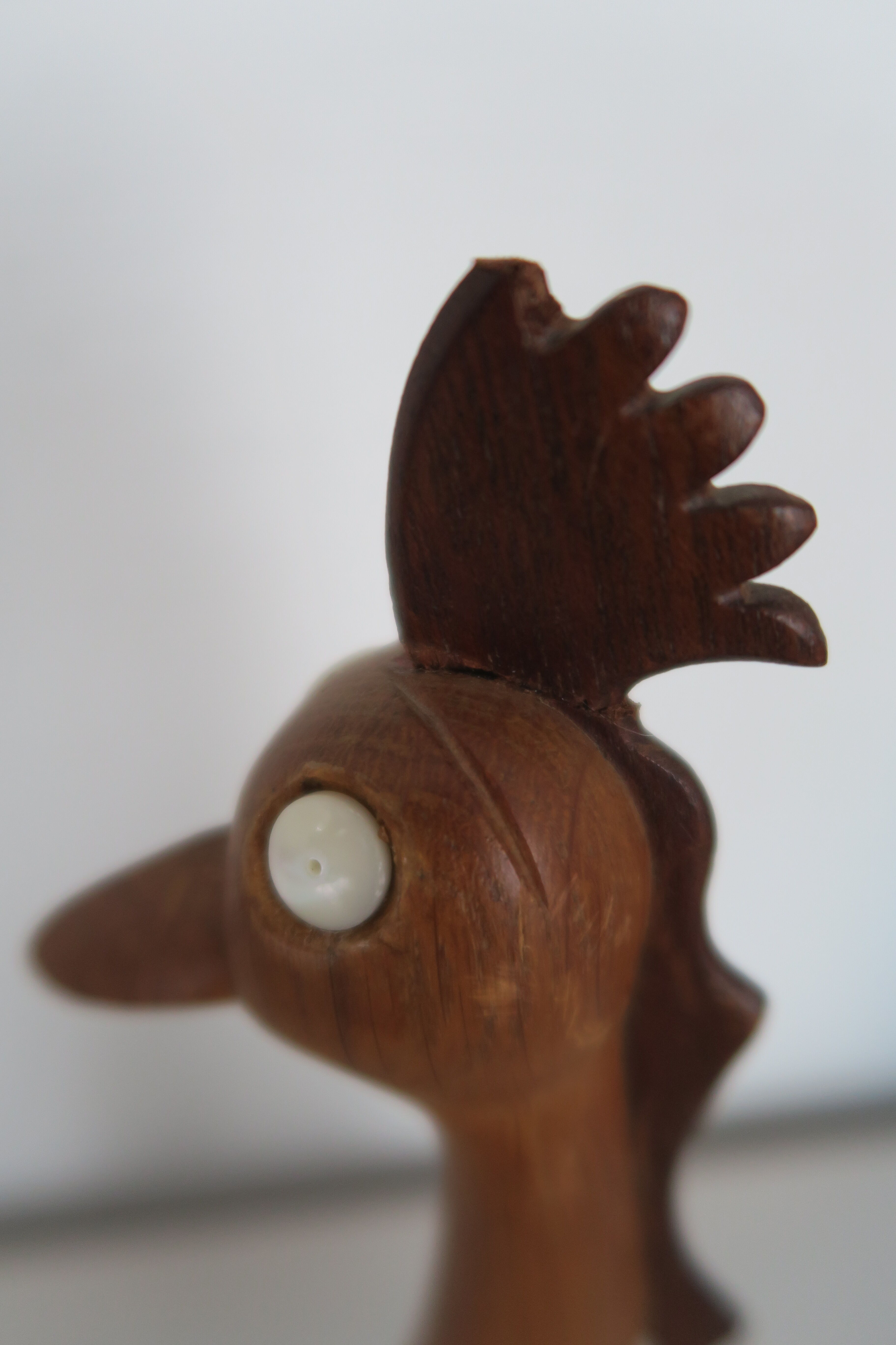 Toy wood giraffe vintage scandinavian teak 1960-70