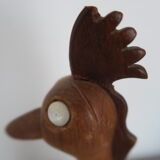 Toy wood giraffe vintage scandinavian teak 1960-70