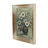 Vintage Flowers Still Life Amateur Painting Framed Signed