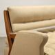 Vintage 3-seater sofa from the 50s-60s beige fabric wood
