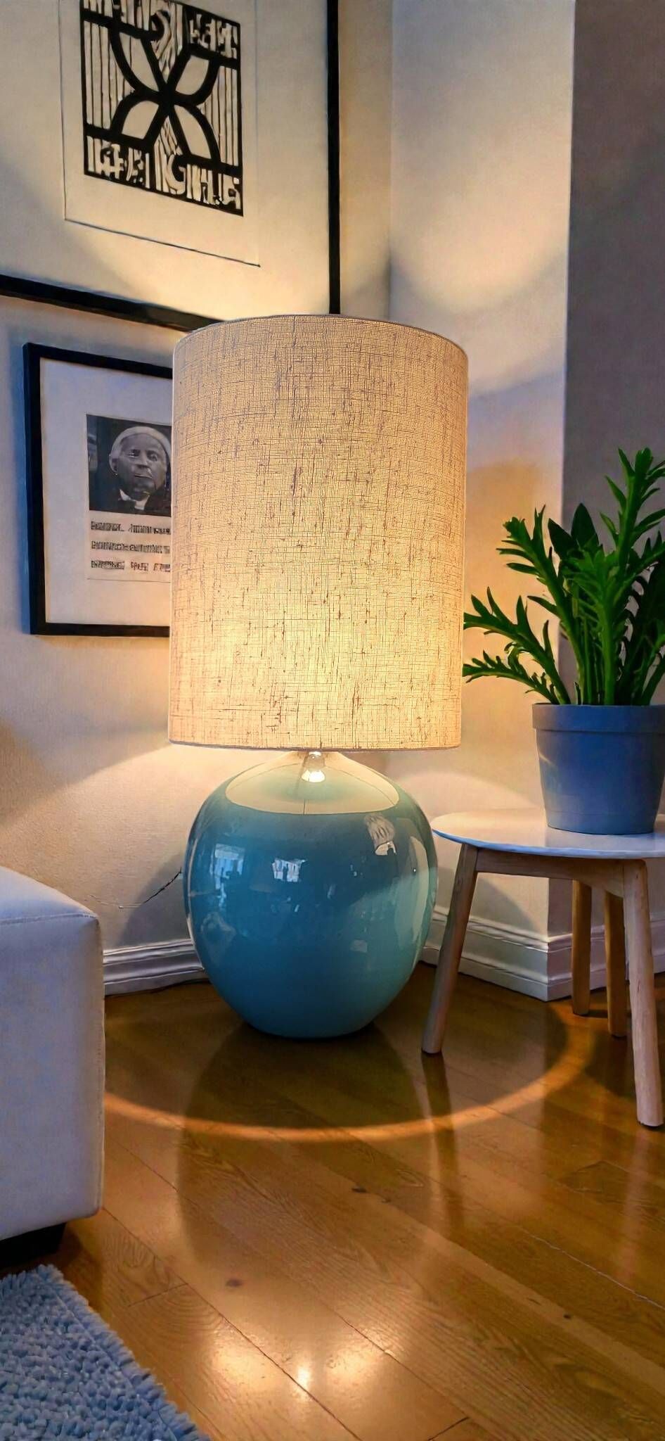 Ceramic lamp from Vallauris, Marius Musarra (1910-1991)