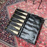 Brass champagne flutes
