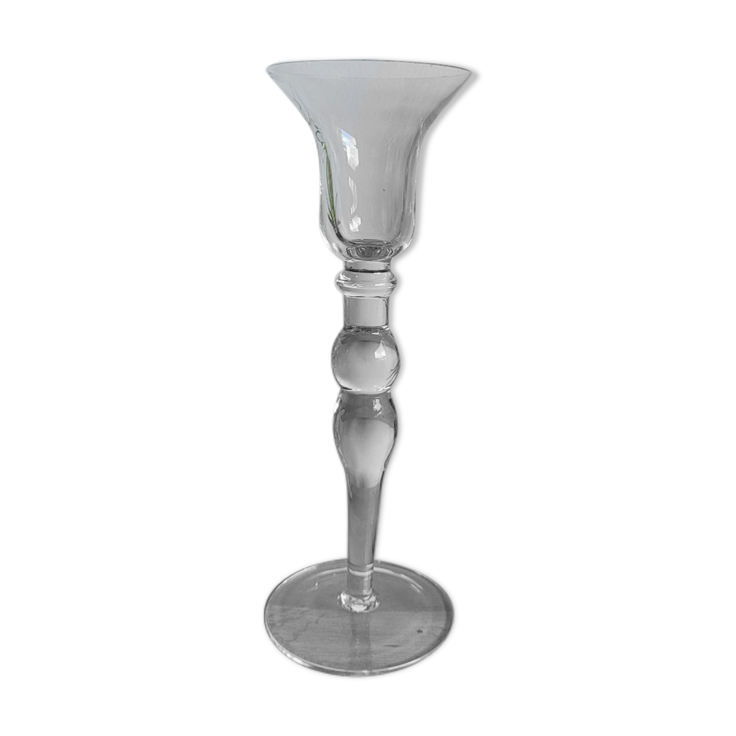 Chandelier en verre transparent