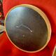 Vintage round mirror 70's fabric and metal