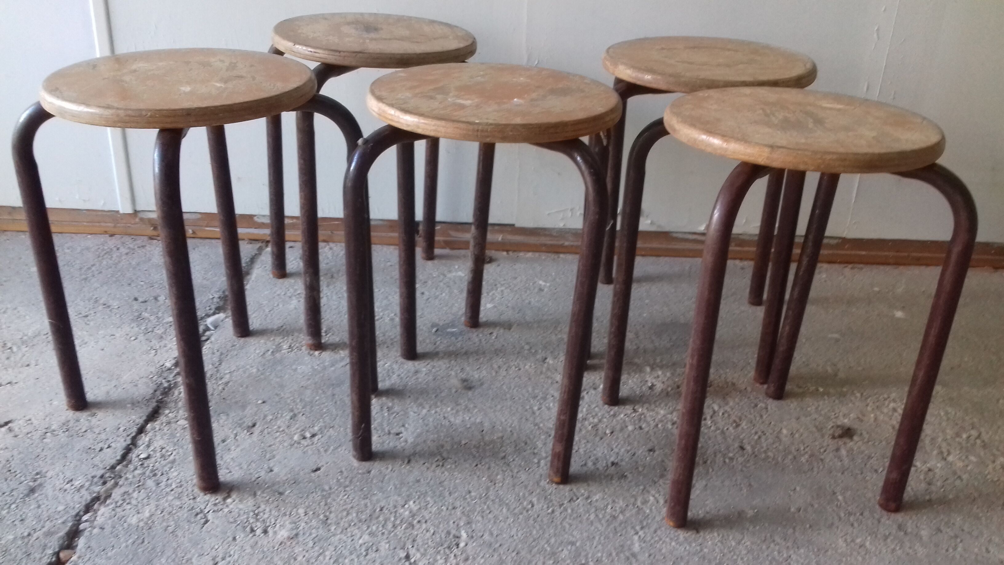 Vintage school stools