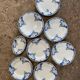 Lot 6 flat plates, 1 dish, 1 Ceranord Saint Amand Vintage 1950s dish