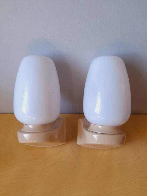 Erref wall lamp in opaline 1970