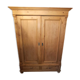 Armoire penderie en pins massif