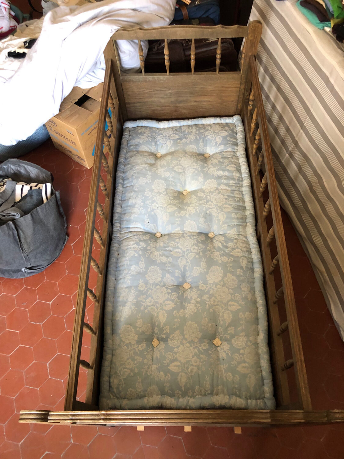 Vintage antique children's bed